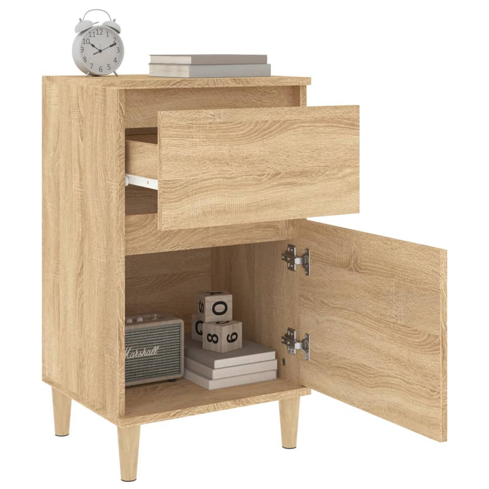 Nachtkastjes 2 st 40x35x70 cm bewerkt hout sonoma eikenkleurig MeubelReus