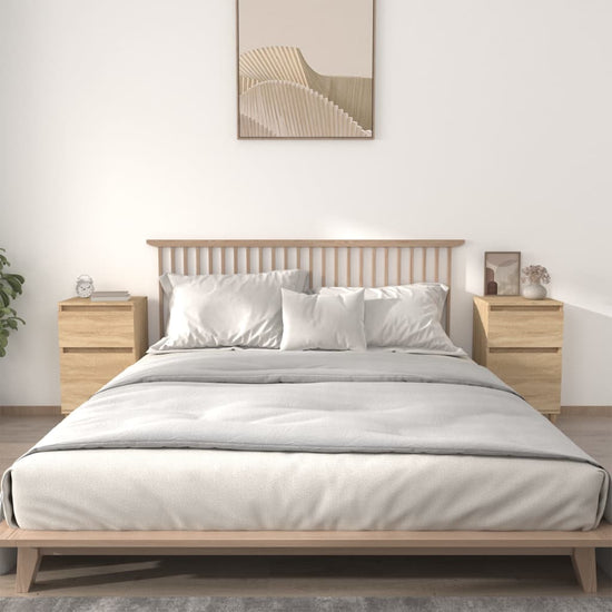 Nachtkastjes 2 st 40x35x70 cm bewerkt hout sonoma eikenkleurig MeubelReus