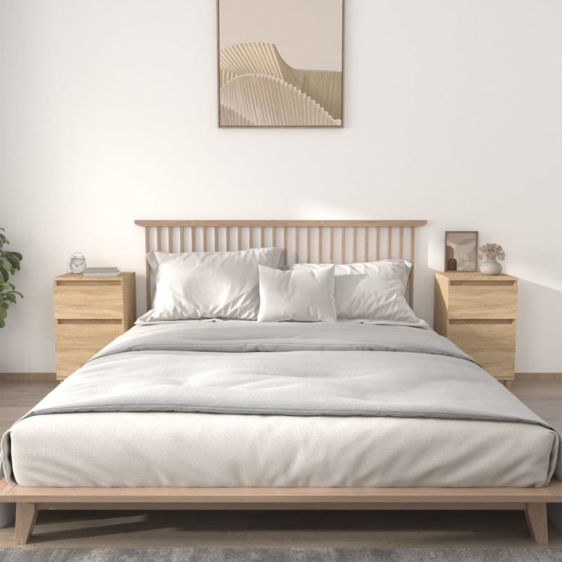 Nachtkastjes 2 st 40x35x70 cm bewerkt hout sonoma eikenkleurig MeubelReus