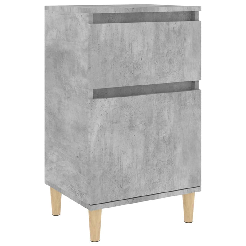 Nachtkastje 40x35x70 cm bewerkt hout betongrijs MeubelReus