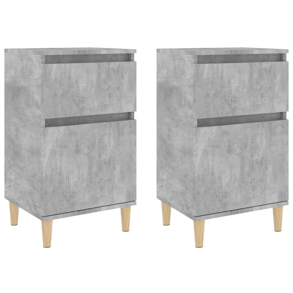 Nachtkastjes 2 st 40x35x70 cm betongrijs MeubelReus