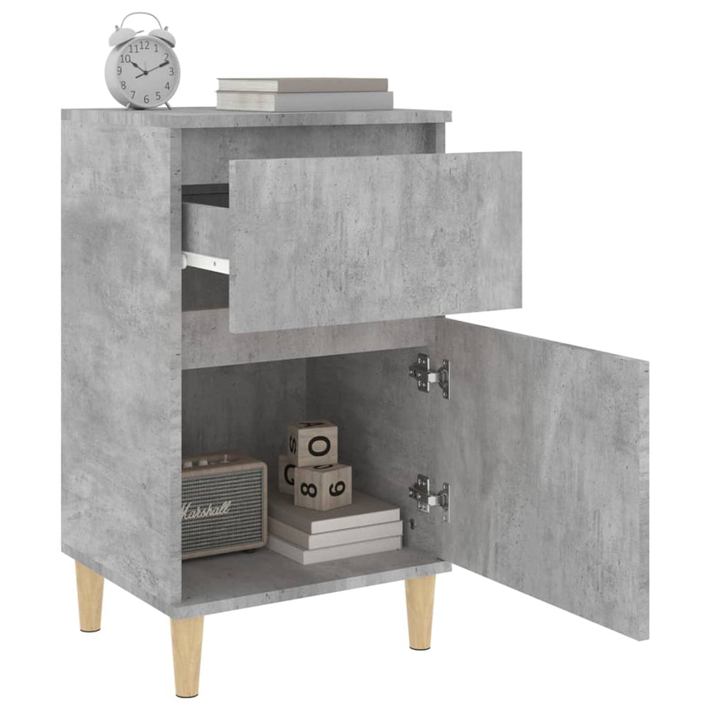 Nachtkastjes 2 st 40x35x70 cm betongrijs MeubelReus