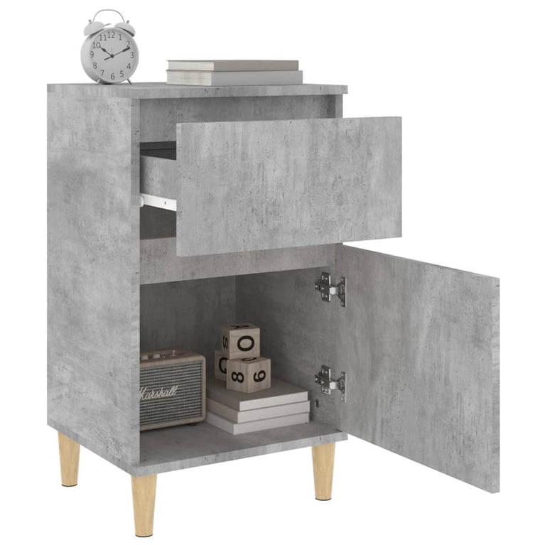 Nachtkastjes 2 st 40x35x70 cm betongrijs MeubelReus