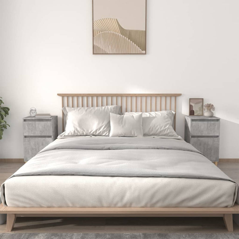 Nachtkastjes 2 st 40x35x70 cm betongrijs MeubelReus