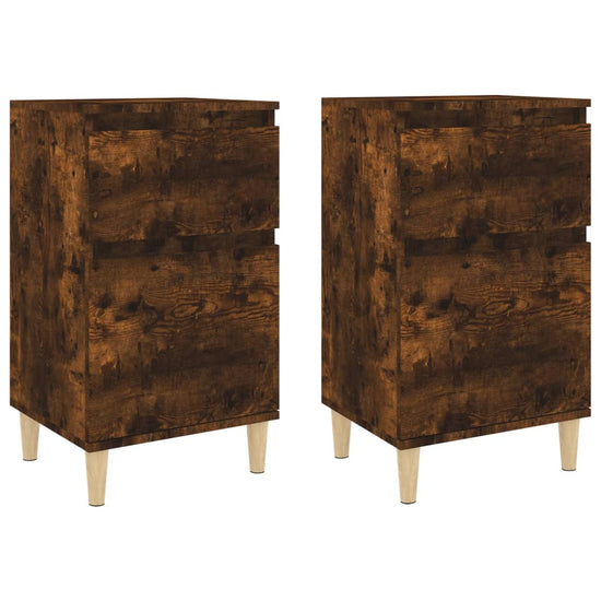Nachtkastjes 2 st 40x35x70 cm gerookt eikenkleurig MeubelReus
