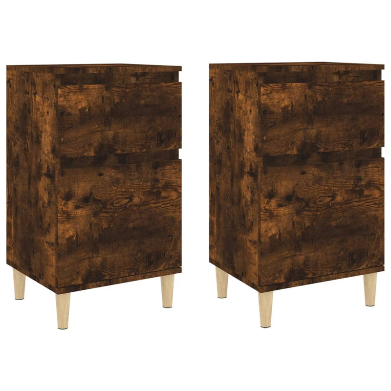 Nachtkastjes 2 st 40x35x70 cm gerookt eikenkleurig MeubelReus