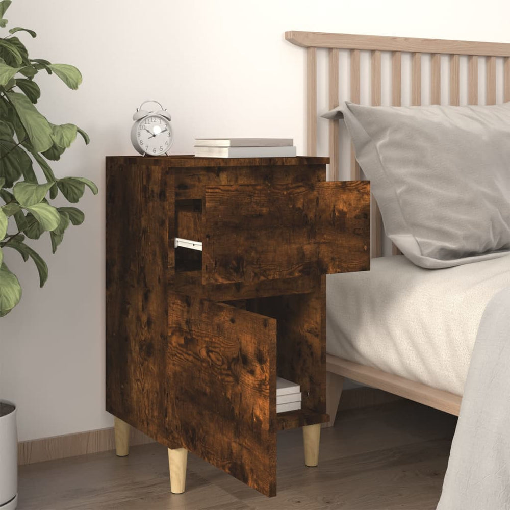 Nachtkastjes 2 st 40x35x70 cm gerookt eikenkleurig MeubelReus