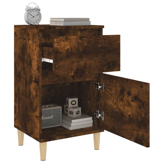 Nachtkastjes 2 st 40x35x70 cm gerookt eikenkleurig MeubelReus