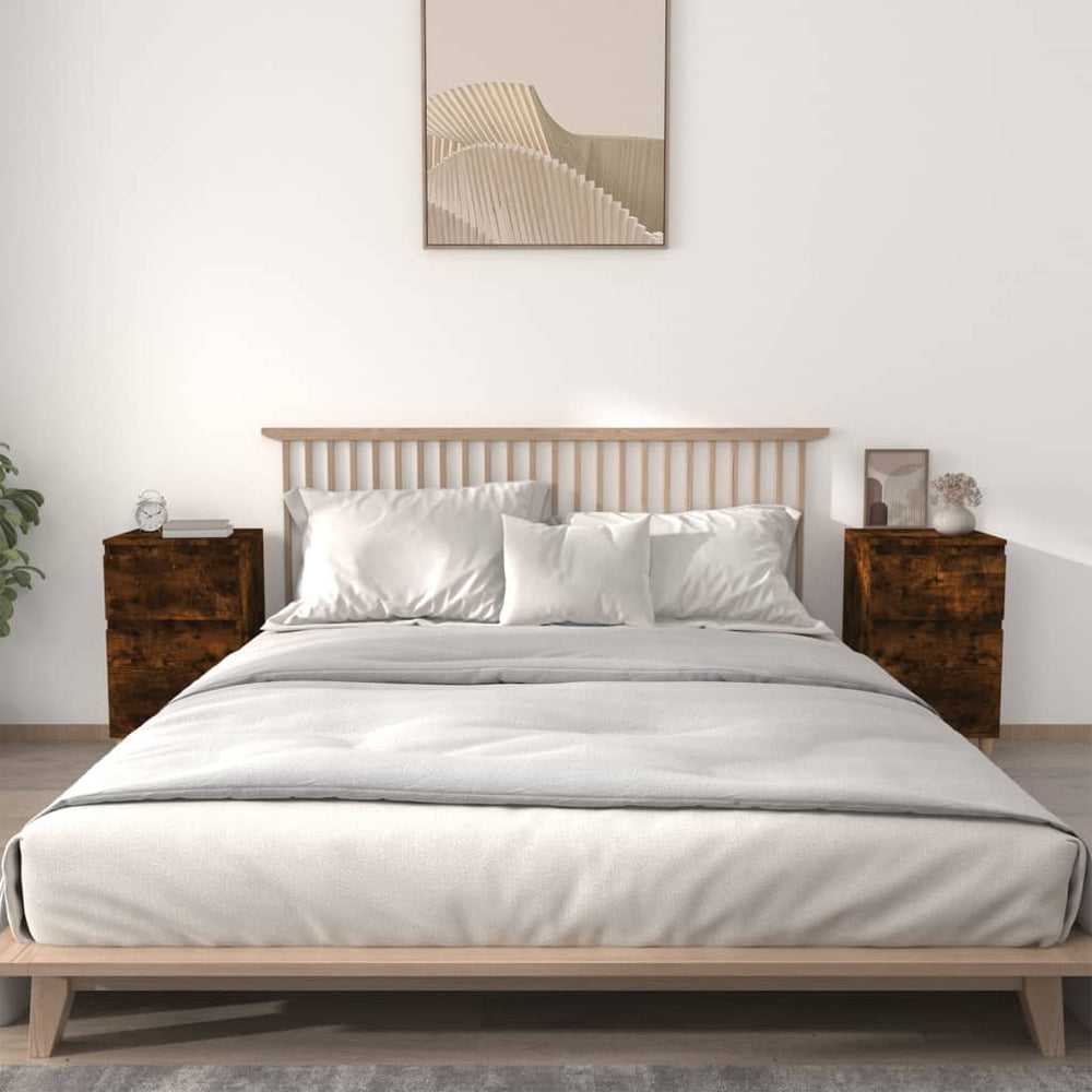 Nachtkastjes 2 st 40x35x70 cm gerookt eikenkleurig MeubelReus