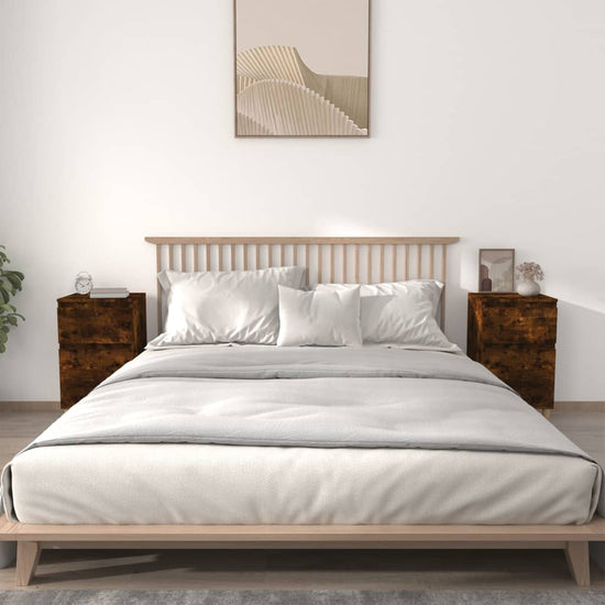 Nachtkastjes 2 st 40x35x70 cm gerookt eikenkleurig MeubelReus