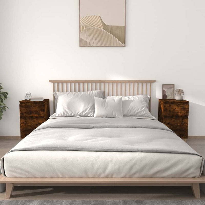 Nachtkastjes 2 st 40x35x70 cm gerookt eikenkleurig MeubelReus