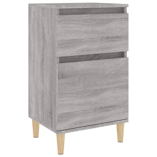 Nachtkastje 40x35x70 cm bewerkt hout grijs sonoma eikenkleurig MeubelReus