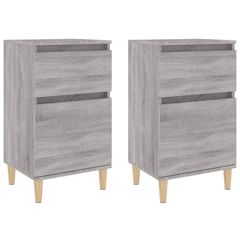 Nachtkastjes 2 st 40x35x70 cm bewerkt hout grijs sonoma eiken MeubelReus