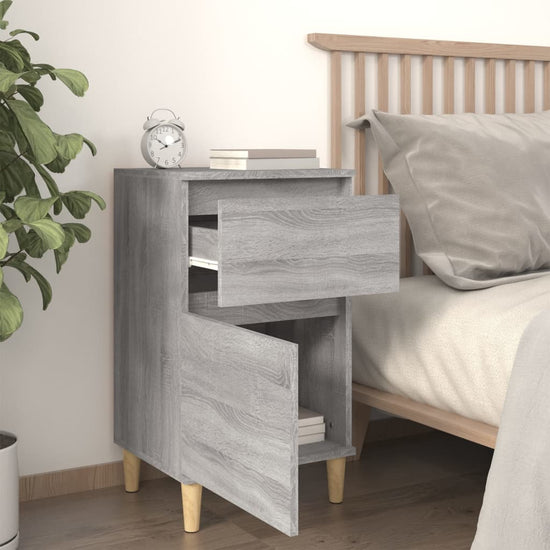 Nachtkastjes 2 st 40x35x70 cm bewerkt hout grijs sonoma eiken MeubelReus
