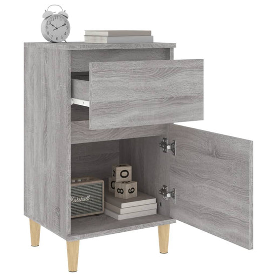 Nachtkastjes 2 st 40x35x70 cm bewerkt hout grijs sonoma eiken MeubelReus
