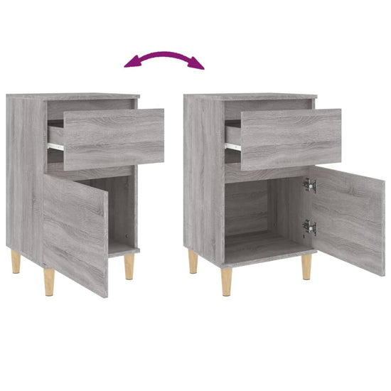 Nachtkastjes 2 st 40x35x70 cm bewerkt hout grijs sonoma eiken MeubelReus