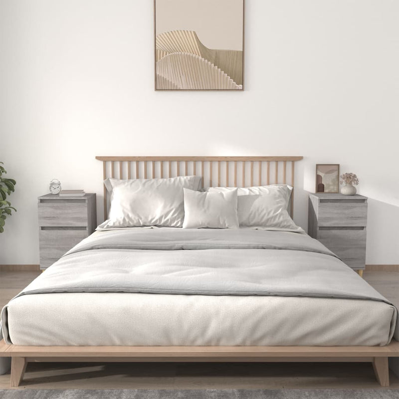Nachtkastjes 2 st 40x35x70 cm bewerkt hout grijs sonoma eiken MeubelReus