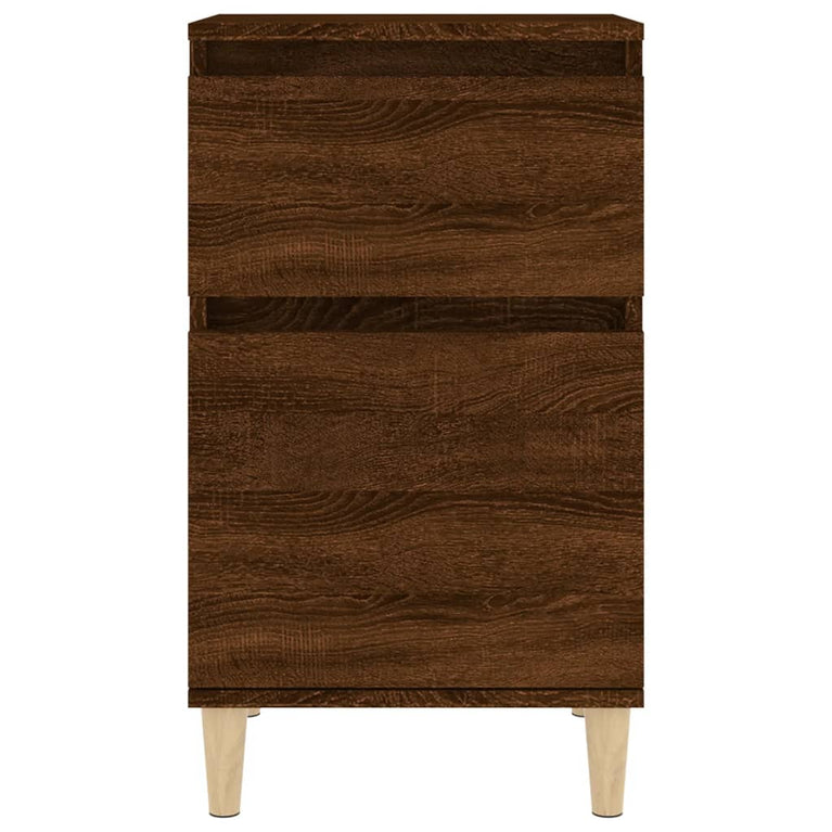 Nachtkastjes 2 st 40x35x70 cm bewerkt hout bruin eikenkleur MeubelReus