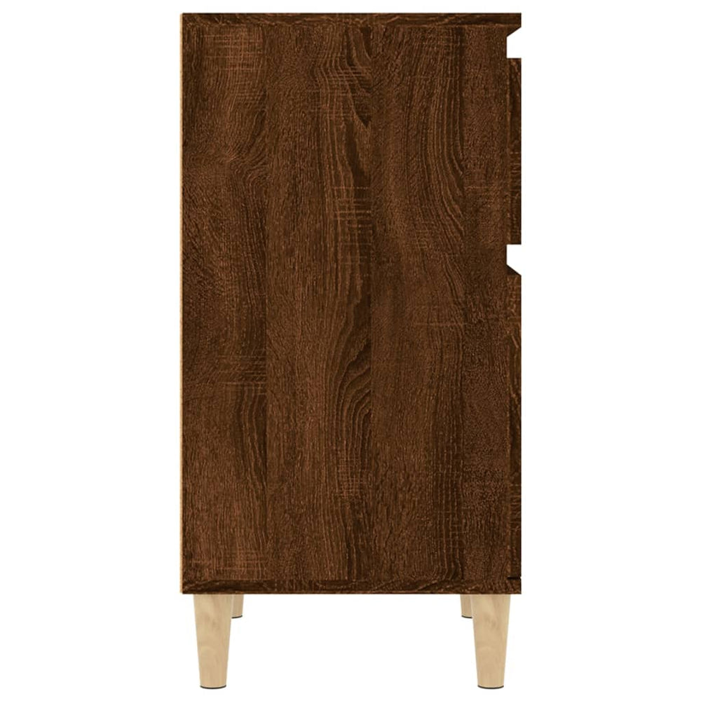 Nachtkastjes 2 st 40x35x70 cm bewerkt hout bruin eikenkleur MeubelReus
