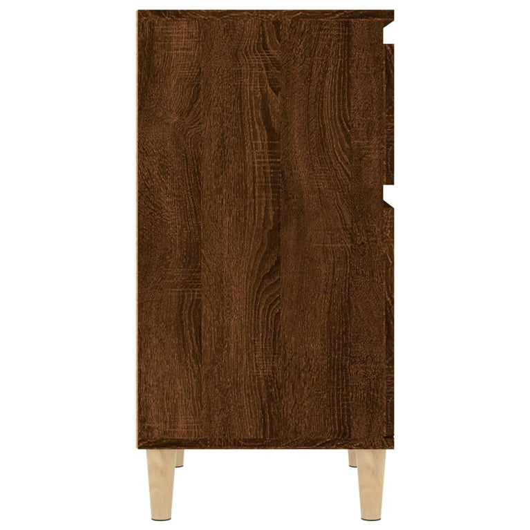 Nachtkastjes 2 st 40x35x70 cm bewerkt hout bruin eikenkleur MeubelReus