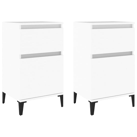 Nachtkastjes 2 st 40x35x70 cm wit MeubelReus