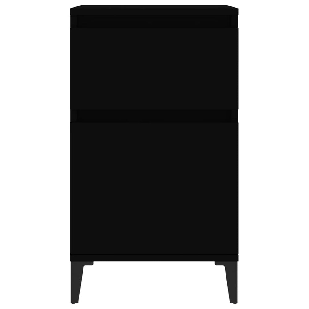 Nachtkastjes 2 st 40x35x70 cm zwart MeubelReus