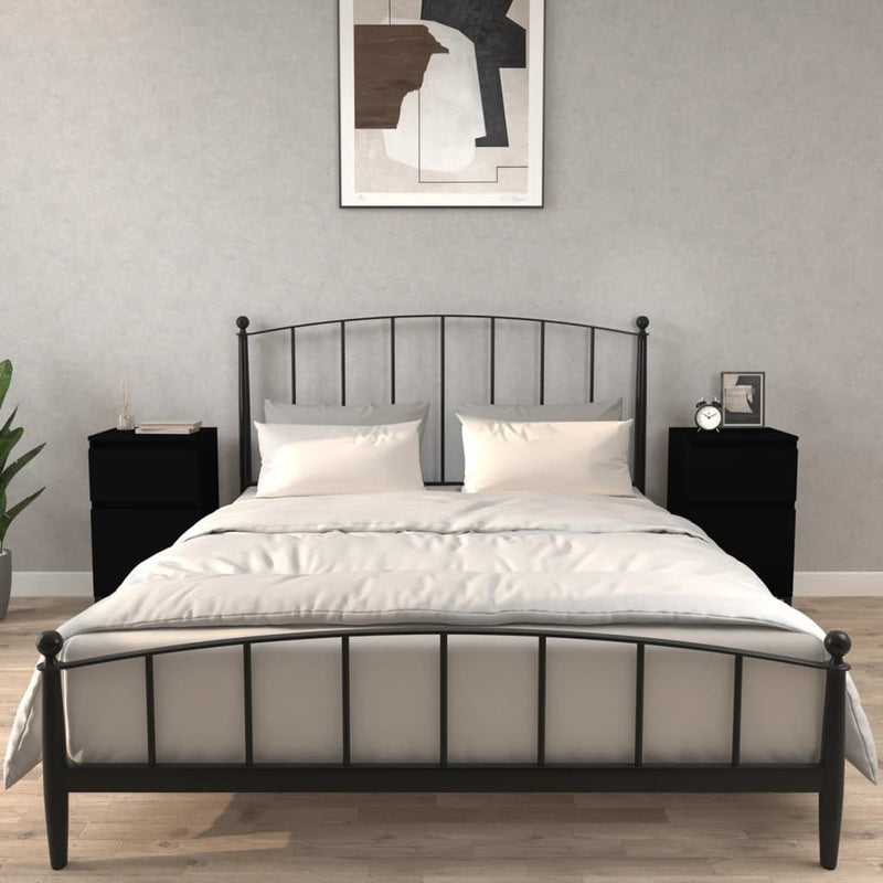 Nachtkastjes 2 st 40x35x70 cm zwart MeubelReus