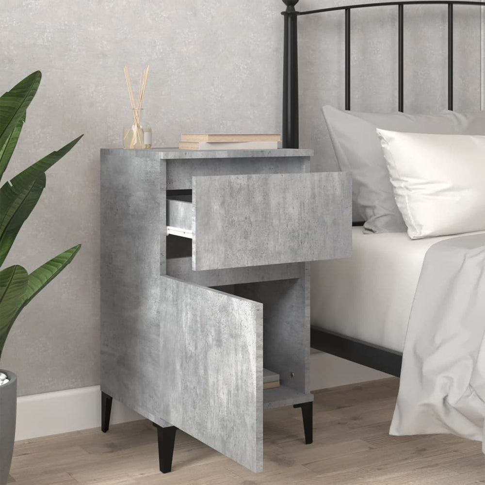 Nachtkastjes 2 st 40x35x70 cm betongrijs MeubelReus