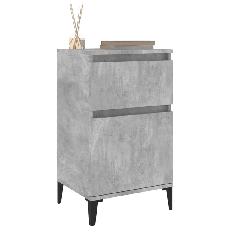 Nachtkastjes 2 st 40x35x70 cm betongrijs MeubelReus