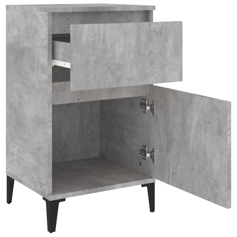Nachtkastjes 2 st 40x35x70 cm betongrijs MeubelReus