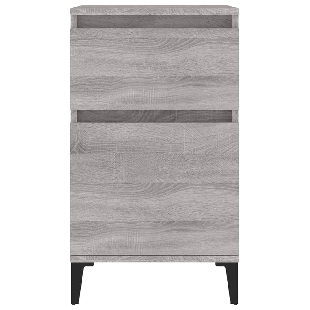 Nachtkastje 40x35x70 cm bewerkt hout grijs sonoma eikenkleurig MeubelReus
