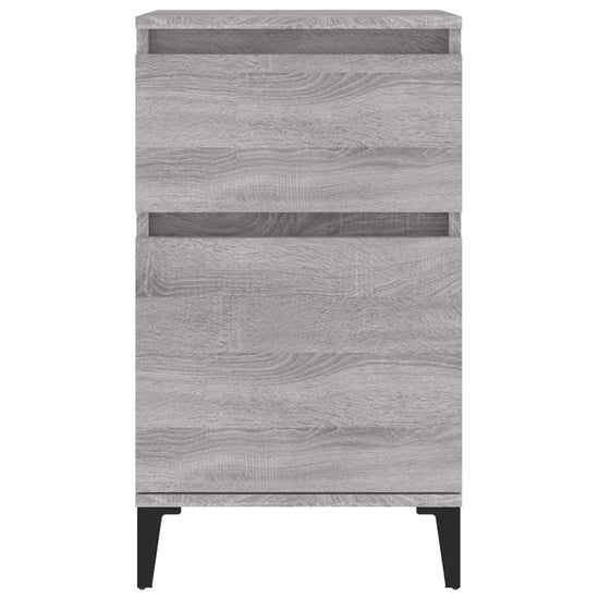 Nachtkastje 40x35x70 cm bewerkt hout grijs sonoma eikenkleurig MeubelReus