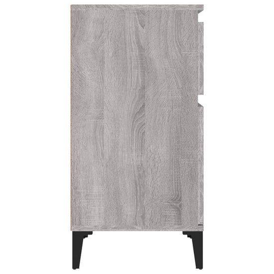 Nachtkastje 40x35x70 cm bewerkt hout grijs sonoma eikenkleurig MeubelReus