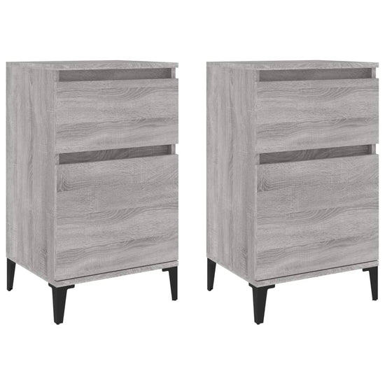 Nachtkastjes 2 st 40x35x70 cm bewerkt hout grijs sonoma eiken MeubelReus