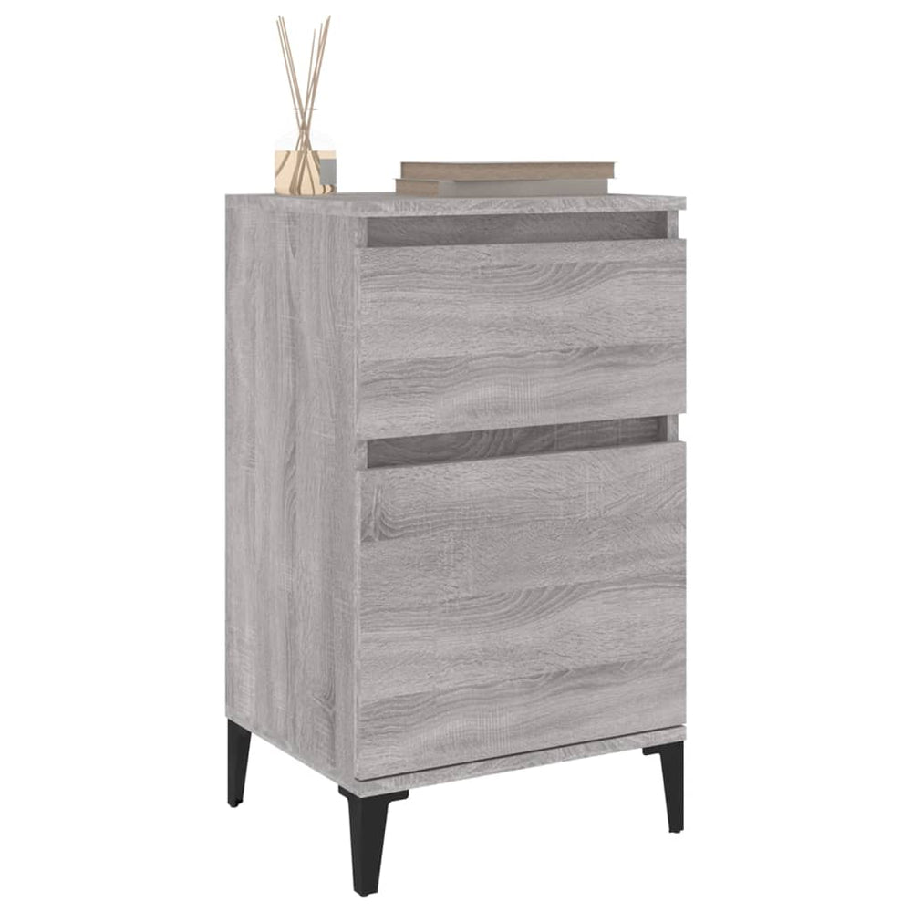Nachtkastjes 2 st 40x35x70 cm bewerkt hout grijs sonoma eiken MeubelReus