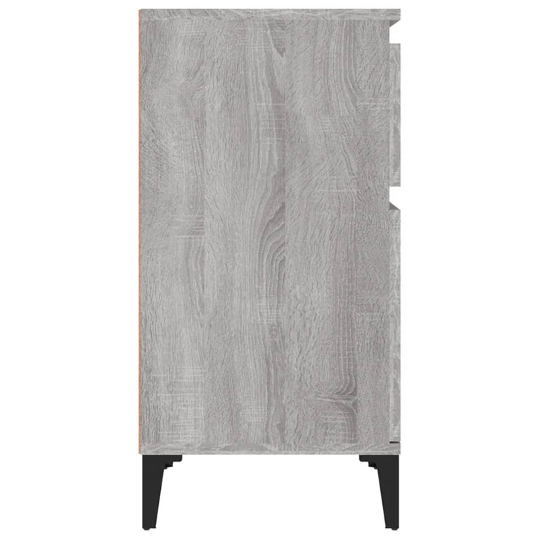 Nachtkastjes 2 st 40x35x70 cm bewerkt hout grijs sonoma eiken MeubelReus