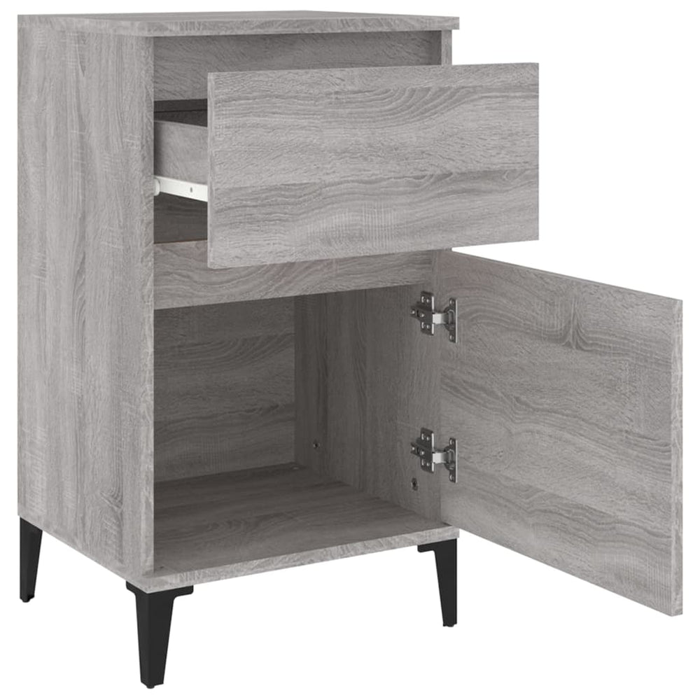 Nachtkastjes 2 st 40x35x70 cm bewerkt hout grijs sonoma eiken MeubelReus