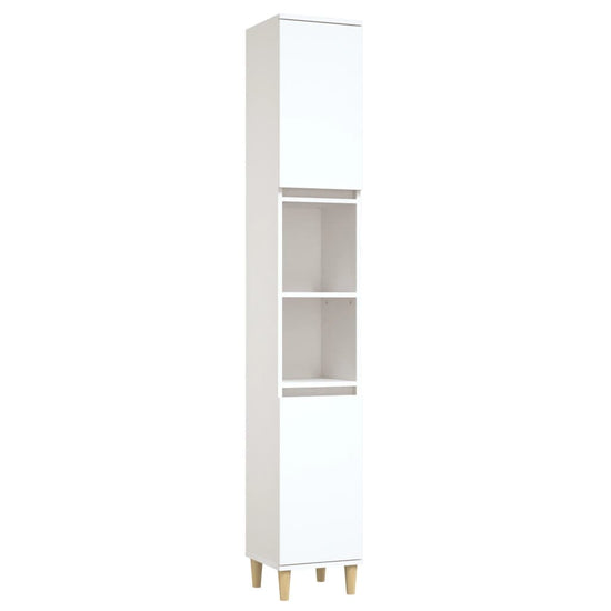 Badkamerkast 30x30x190 cm bewerkt hout wit MeubelReus