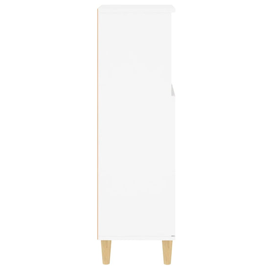 Badkamerkast 30x30x100 cm bewerkt hout wit MeubelReus