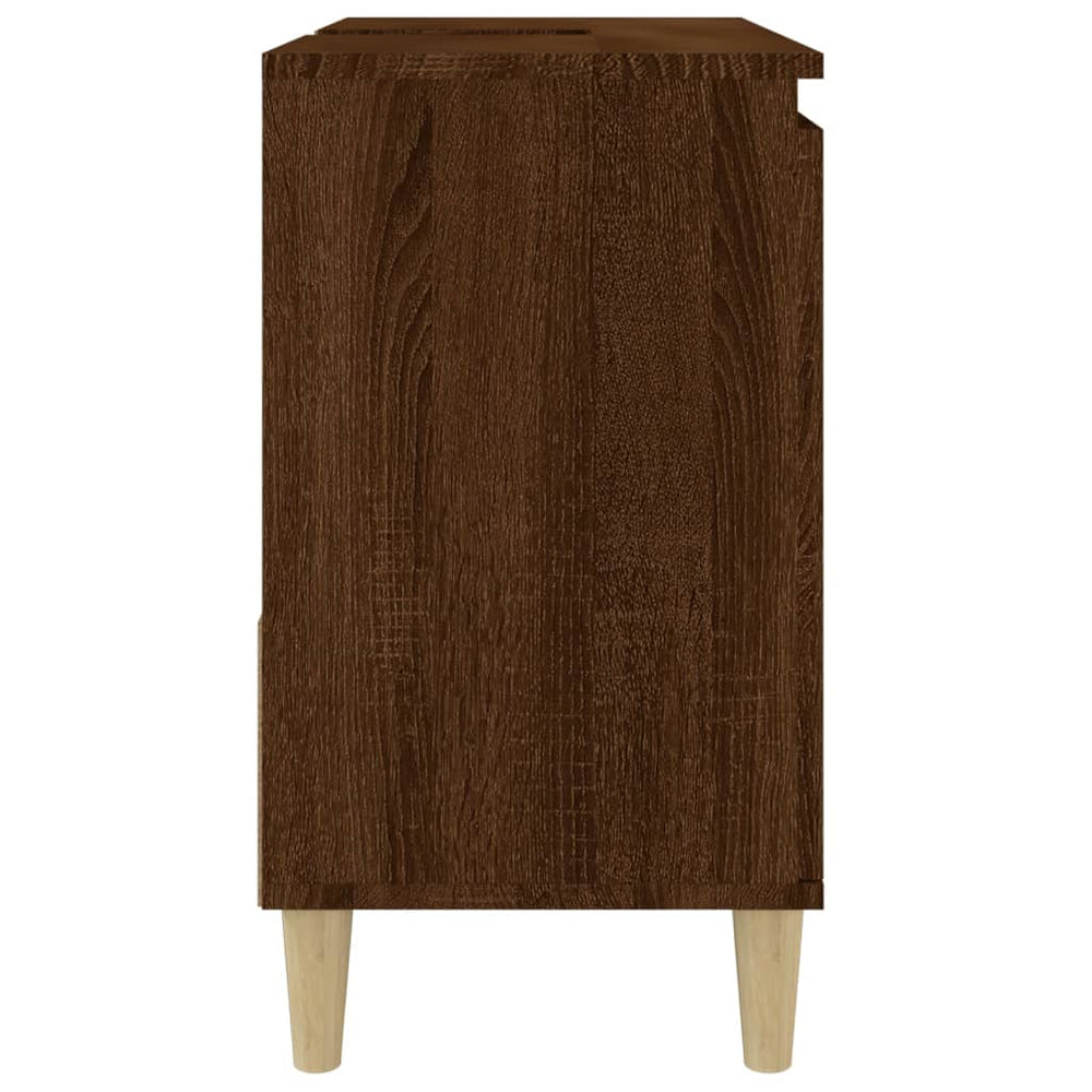 Badkamerkast 65x33x60 cm bewerkt hout bruin eikenkleur MeubelReus