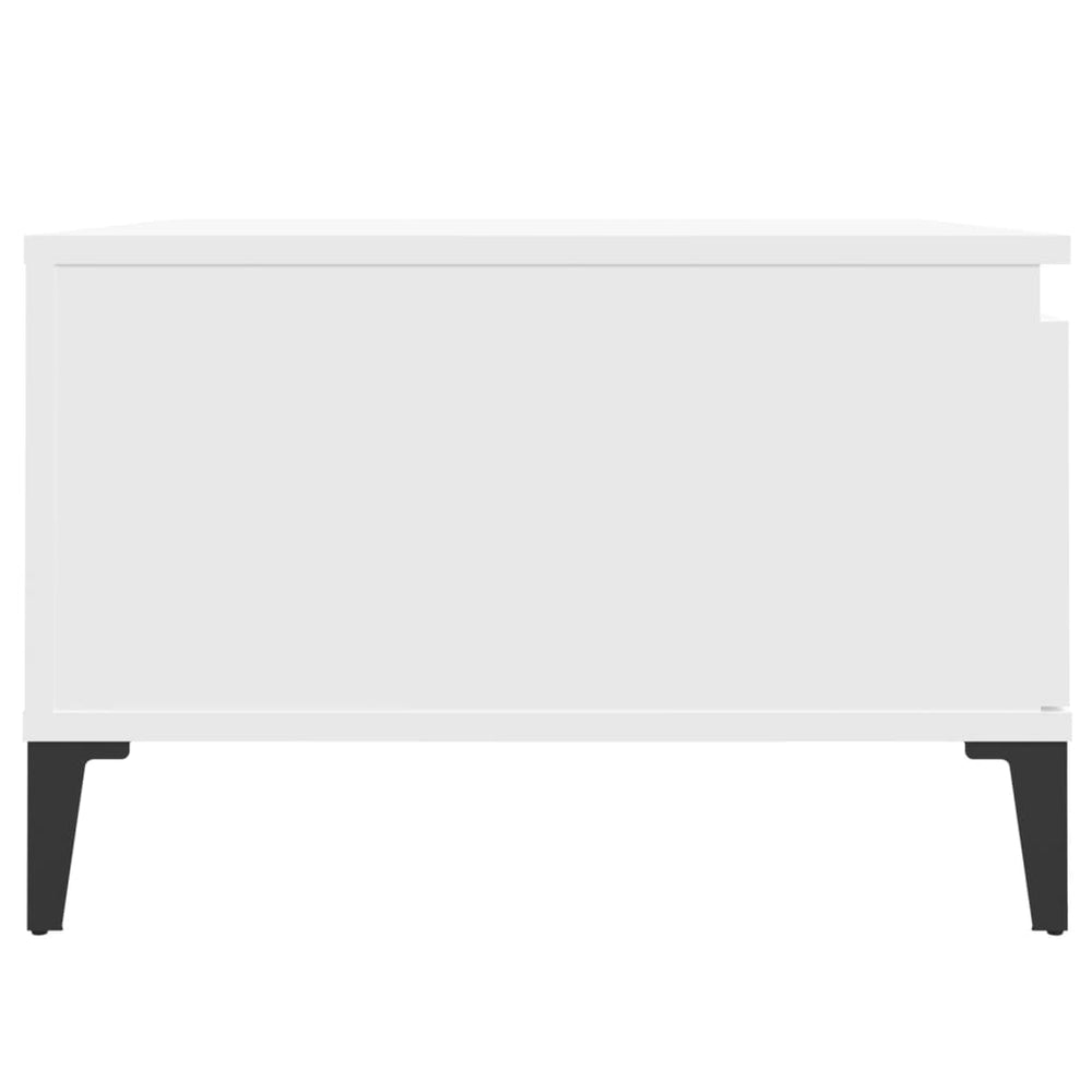 Salontafel 55x55x36,5 cm bewerkt hout wit MeubelReus