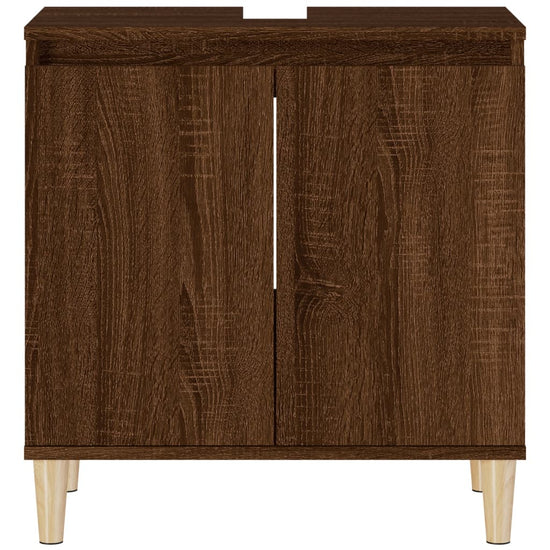 Wastafelkast 58x33x60 cm bewerkt hout bruin eikenkleur MeubelReus