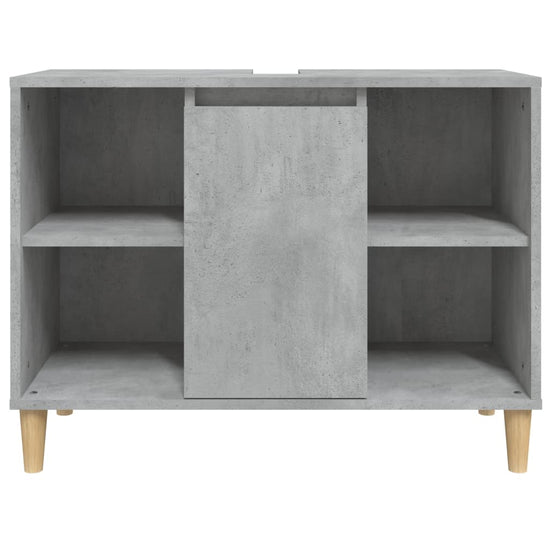 Wastafelkast 80x33x60 cm bewerkt hout betongrijs MeubelReus