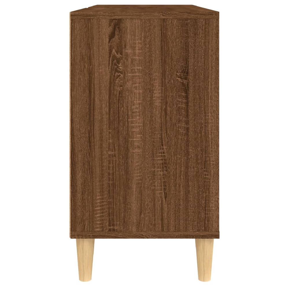 Wastafelkast 80x33x60 cm bewerkt hout bruin eikenkleur MeubelReus