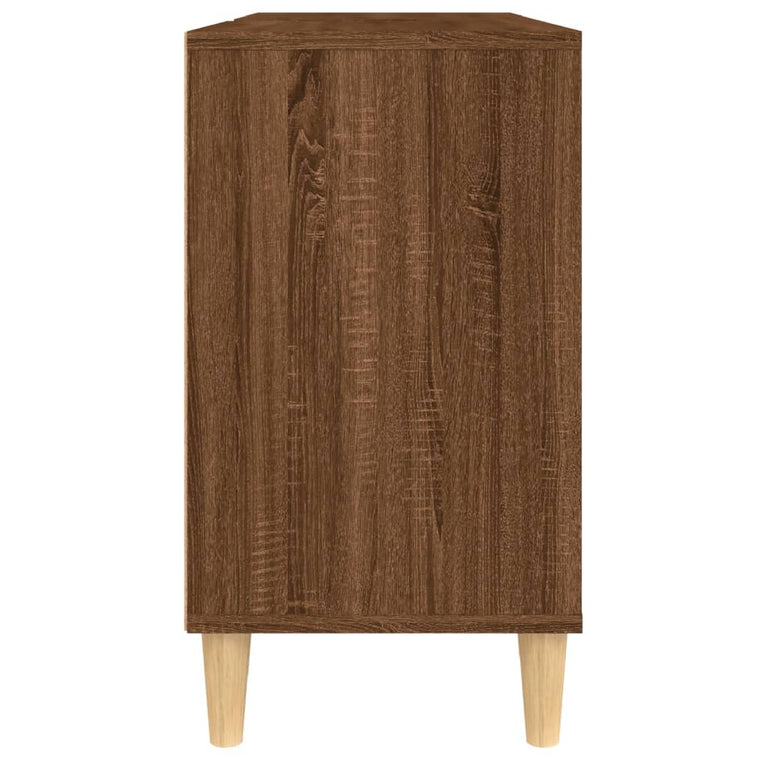Wastafelkast 80x33x60 cm bewerkt hout bruin eikenkleur MeubelReus