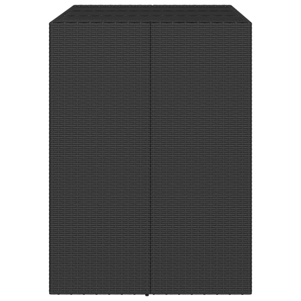 Bartafel met glazen blad 105x80x110 cm poly rattan zwart MeubelReus