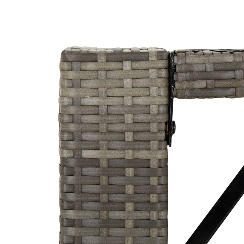Bartafel met glazen blad 105x80x110 cm poly rattan grijs MeubelReus