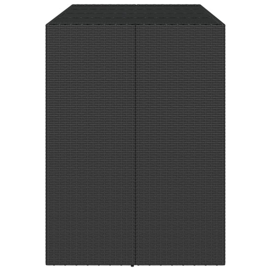 Bartafel met glazen blad 145x80x110 cm poly rattan zwart MeubelReus