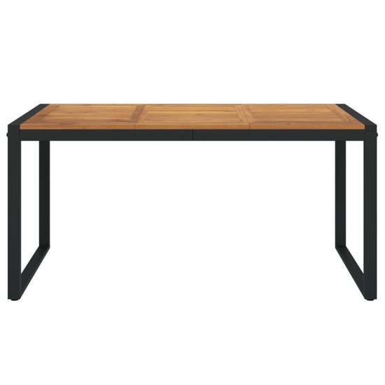 Tuintafel met U-vormige poten 160x80x75 cm massief acaciahout MeubelReus