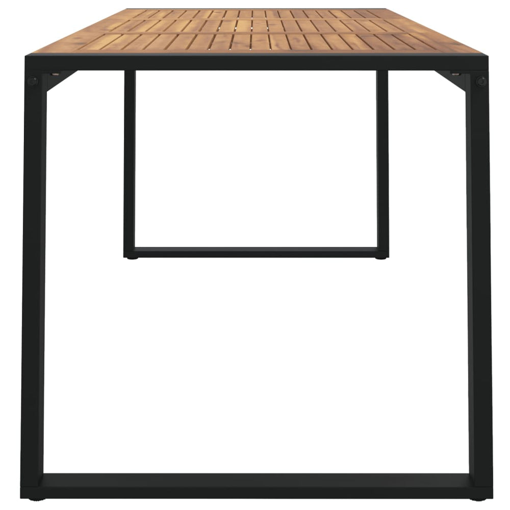 Tuintafel met U-vormige poten 160x80x75 cm massief acaciahout MeubelReus